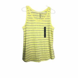 Gap Womens Striped V-Front Sleeveless Blouse Sz M